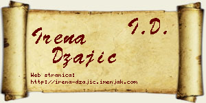 Irena Džajić vizit kartica